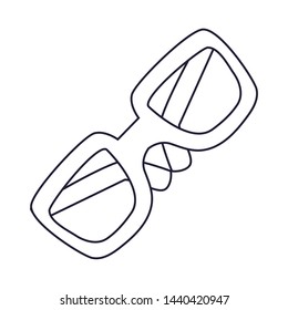 eyeglasses accessory on white background