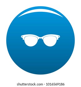 Eyeglasses for blind icon vector blue circle isolated on white background 