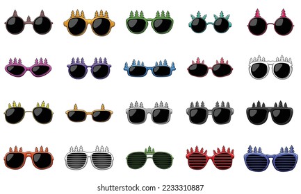 eyeglasses christmas element vector illustration for your company or brand