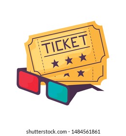 eyeglasses cinema 3d with ticket