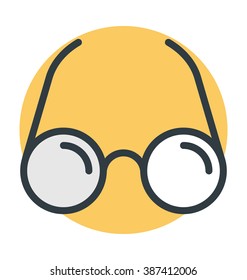 Eyeglasses Colored Vector Icon 
