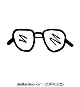 Eyeglasses Doodle Style Vector Illustration Isolated Stock Vector ...