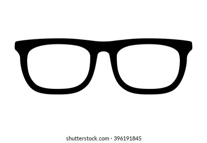 Eyeglasses / eye glasses or eyewear flat vector icon for app and website