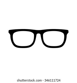 eyeglasses / eye glasses or eyewear frame flat vector icon for app and website