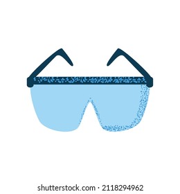 eyeglasses flat icon isolated flat