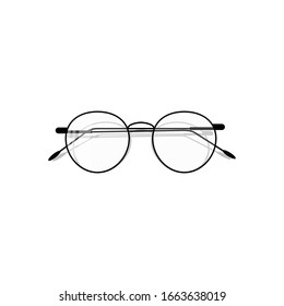 Eyeglasses flat vector design. isolated on white background