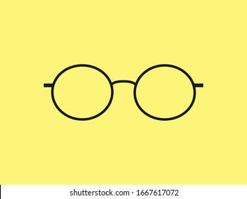 Eyeglasses, glasses icon. Vector illustration, flat design.