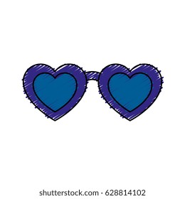 Eyeglasses with heart shape