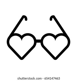 Eyeglasses with heart shape