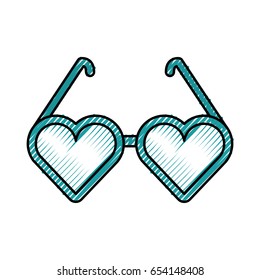 Eyeglasses with heart shape