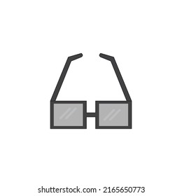 Eyeglasses icon design Free Vector