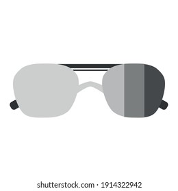 Eyeglasses icon flat with vector illustration - silhouette style vector icons