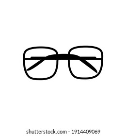 Icono de anteojos plano con ilustración vectorial - iconos vectoriales estilo de silueta