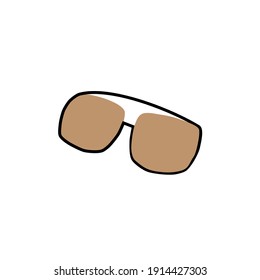 Eyeglasses icon flat with vector illustration - silhouette style vector icons