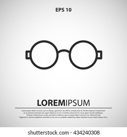 eyeglasses icon. goggles line icon