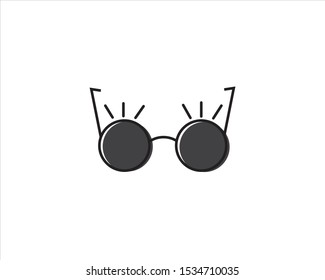 eyeglasses icon, eyeglasses icon illustration