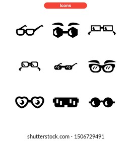 eyeglasses icon isolated sign symbol vector illustration - Collection of high quality black style vector icons

