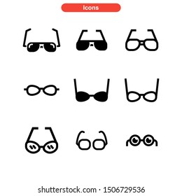 eyeglasses icon isolated sign symbol vector illustration - Collection of high quality black style vector icons
