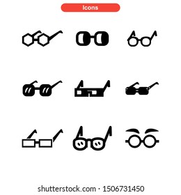 eyeglasses icon isolated sign symbol vector illustration - Collection of high quality black style vector icons
