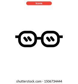 eyeglasses icon isolated sign symbol vector illustration - high quality black style vector icons
