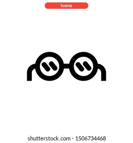 eyeglasses icon isolated sign symbol vector illustration - high quality black style vector icons
