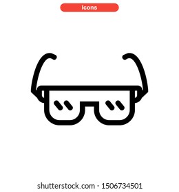 eyeglasses icon isolated sign symbol vector illustration - high quality black style vector icons
