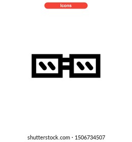 eyeglasses icon isolated sign symbol vector illustration - high quality black style vector icons
