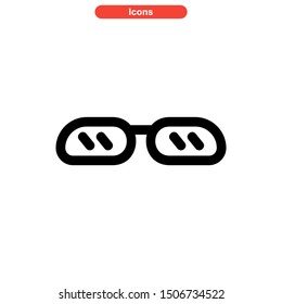 eyeglasses icon isolated sign symbol vector illustration - high quality black style vector icons
