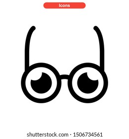 eyeglasses icon isolated sign symbol vector illustration - high quality black style vector icons
