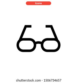 eyeglasses icon isolated sign symbol vector illustration - high quality black style vector icons

