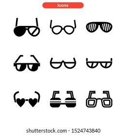 eyeglasses icon isolated sign symbol vector illustration - Collection of high quality black style vector icons
