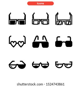 eyeglasses icon isolated sign symbol vector illustration - Collection of high quality black style vector icons
