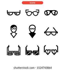 eyeglasses icon isolated sign symbol vector illustration - Collection of high quality black style vector icons
