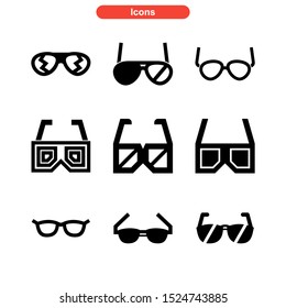 eyeglasses icon isolated sign symbol vector illustration - Collection of high quality black style vector icons
