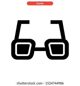eyeglasses icon isolated sign symbol vector illustration - high quality black style vector icons
