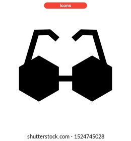 eyeglasses icon isolated sign symbol vector illustration - high quality black style vector icons
