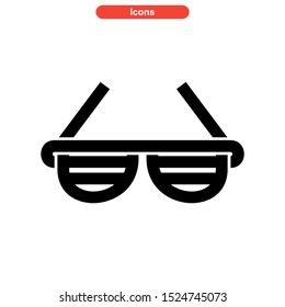eyeglasses icon isolated sign symbol vector illustration - high quality black style vector icons

