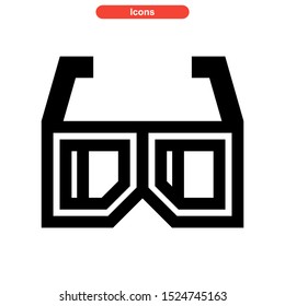 eyeglasses icon isolated sign symbol vector illustration - high quality black style vector icons
