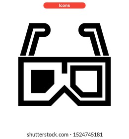 eyeglasses icon isolated sign symbol vector illustration - high quality black style vector icons
