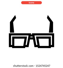 eyeglasses icon isolated sign symbol vector illustration - high quality black style vector icons
