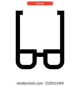 eyeglasses icon isolated sign symbol vector illustration - high quality black style vector icons
