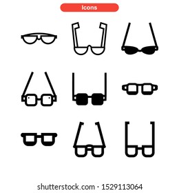 eyeglasses icon isolated sign symbol vector illustration - Collection of high quality black style vector icons
