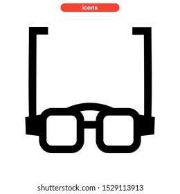 eyeglasses icon isolated sign symbol vector illustration - high quality black style vector icons
