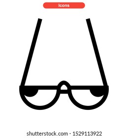 eyeglasses icon isolated sign symbol vector illustration - high quality black style vector icons

