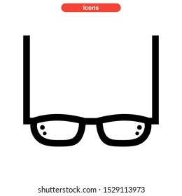 eyeglasses icon isolated sign symbol vector illustration - high quality black style vector icons
