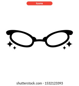 eyeglasses icon isolated sign symbol vector illustration - high quality black style vector icons
