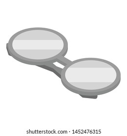 Eyeglasses icon. Isometric of eyeglasses vector icon for web design isolated on white background