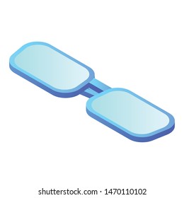 Eyeglasses icon. Isometric of eyeglasses vector icon for web design isolated on white background