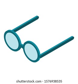 Eyeglasses icon. Isometric of eyeglasses vector icon for web design isolated on white background