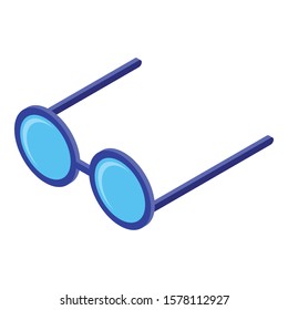 Eyeglasses icon. Isometric of eyeglasses vector icon for web design isolated on white background